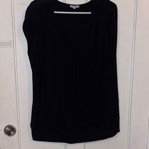 Maurices Elegant Black Draped Blouse
